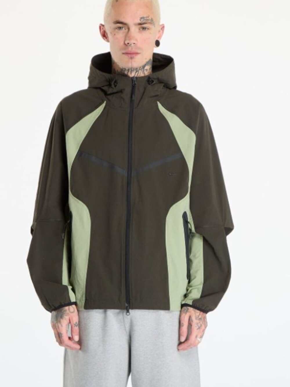 Nike Tech Dri-FIT Woven Windrunner Colorblock Hooded Jacket IH8461-355 NWT Men S